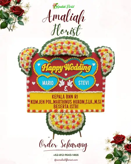 Papan Bunga Pernikahan Junganyar